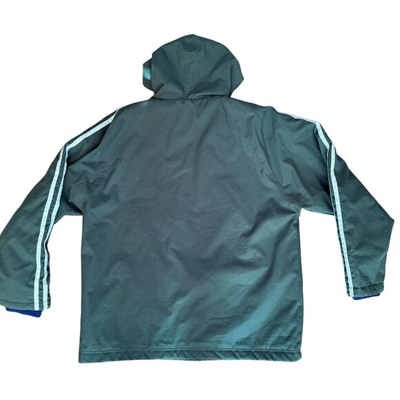 Vintage 90's County Seat Green Nylon Chore Jacket + Hood Men's Large - Picture 8 of 12